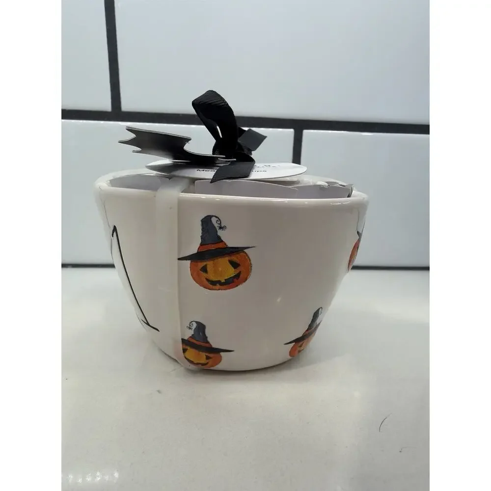 New Rae Dunn Halloween Pumpkin‎ with Witch's Hat Nesting Measuring Cups